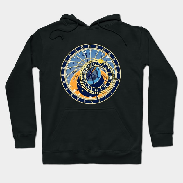 Prague Astronomical clock Hoodie by artbleed